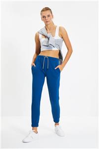 TRENDYOLMİLLA Indigo Basic Jogger Örme Şardonlu Eşofman Altı TWOAW22EA0202