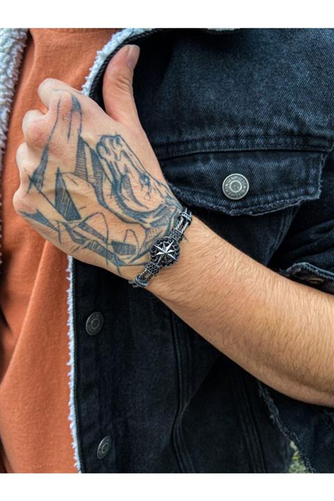 TAROVİNE JEWELRY Pusula Detaylı Zirkon Bileklik