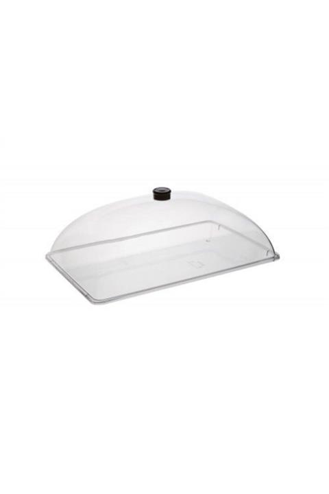 mutfak Derin Dikdörtgen Pasta Teşhir Tepsi Ve Fanusu - 27x42 Cm