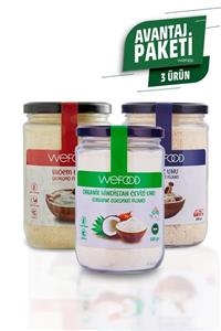 Wefood Badem Unu 250 gr + Fındık Unu 250 gr + Organik Hindistan Cevizi 320 gr