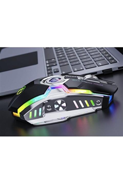 SIGHTZER G7 Şarjlı Led Işıklı Oyuncu Mouse 2.4 Ghz Usb Wireless 1200/3200dpi 7 Buton Kablosuz Mouse