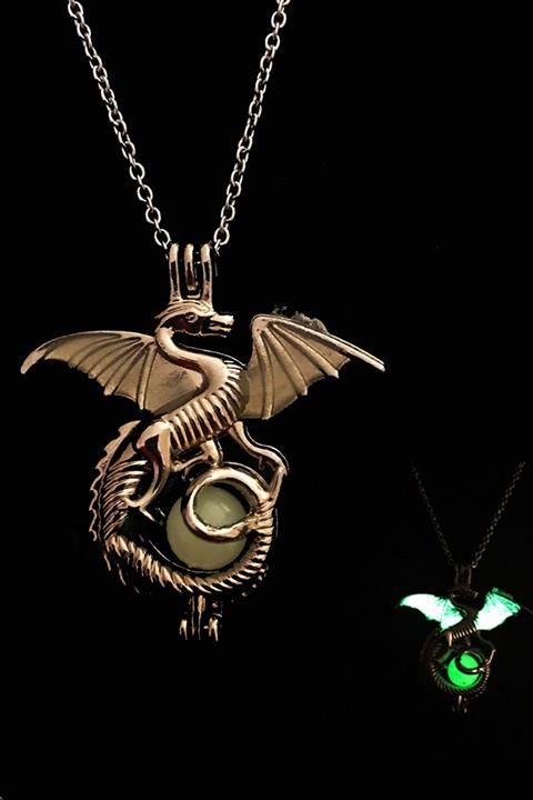 NARKİSSOS Game Of Thrones Karanlıkta Parlayan Ejderha Kolye