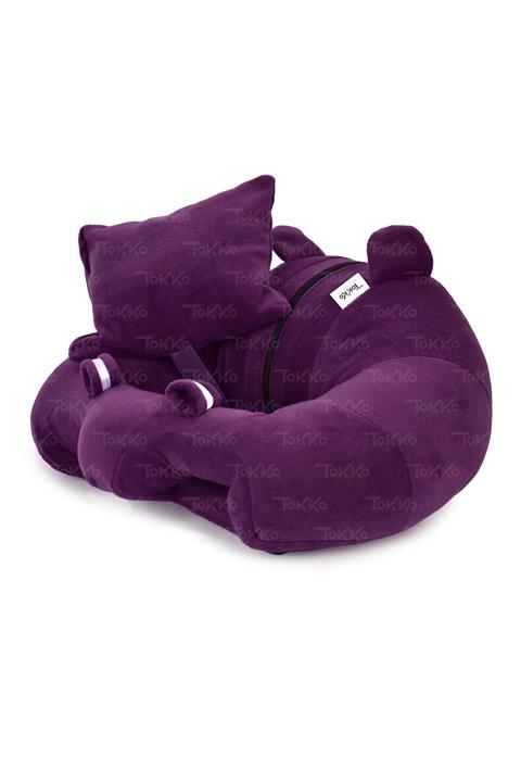 TOKKO Yastık Oturma Destek Minderi Büyük Bebek Koltuğu Mor
