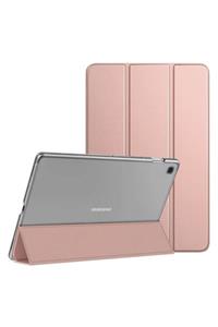 PHONACS Galaxy Tab A7 Sm-t500 T505 Smart Cover Standlı Ve Akıllı Tablet Kılıfı Rose Altın