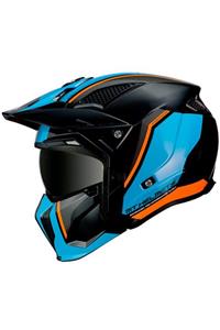 MT Helmets Kask Mt Streetfıghter Sv Twın A4 Gloss Fluor Orange Çene Çıkan