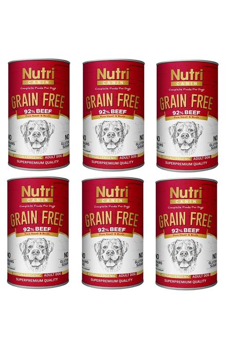 Nutri Canin Tahılsız Biftekli Köpek Konserve 400 Gr. X 6 Adet
