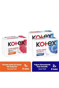 Kotex Ultra Sıngle 6'lı Gece X2 Paket (+ )sıngle 8'li Normal