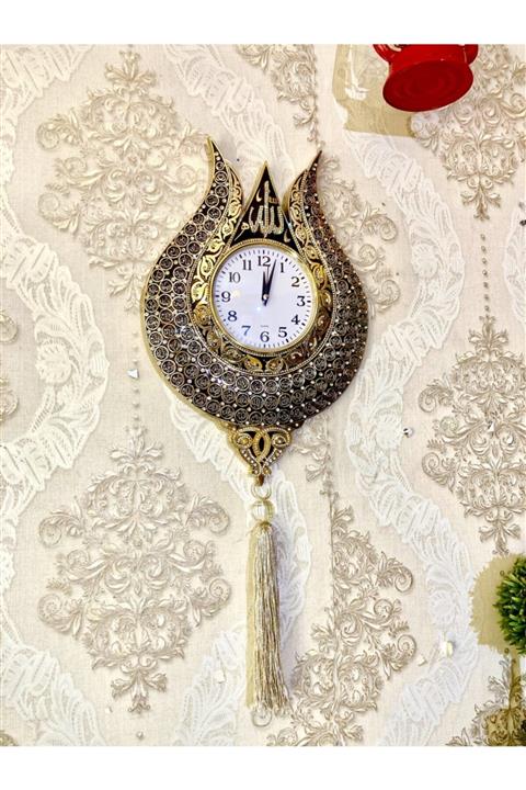 VeraConcept Püsküllü Sert Taşlı Çeyizlik Duvar Saati Modeli