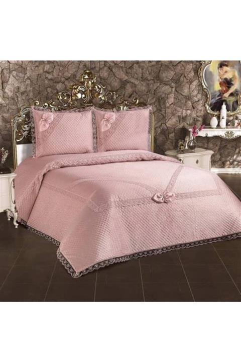 fibella Pembe Günlük Yatak Örtüsü