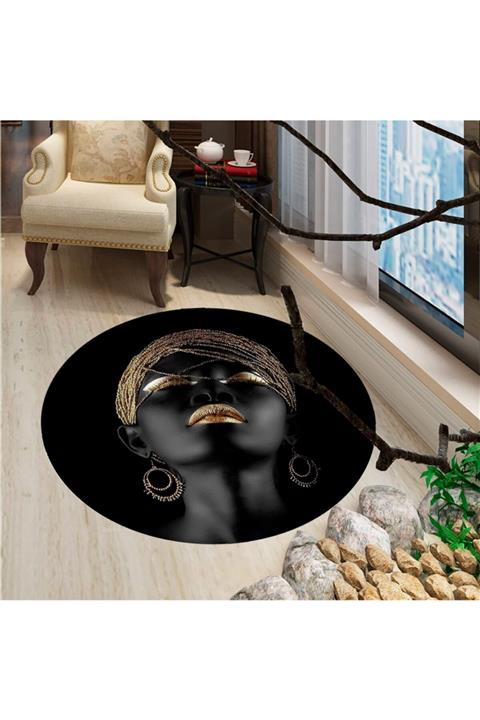 SARAZ HALI Afrika Kadın Yuvarlak Halı 2
