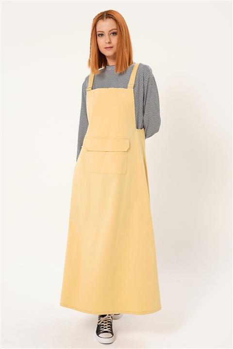 COUFEEL Cepli Salopet Elbise Hardal