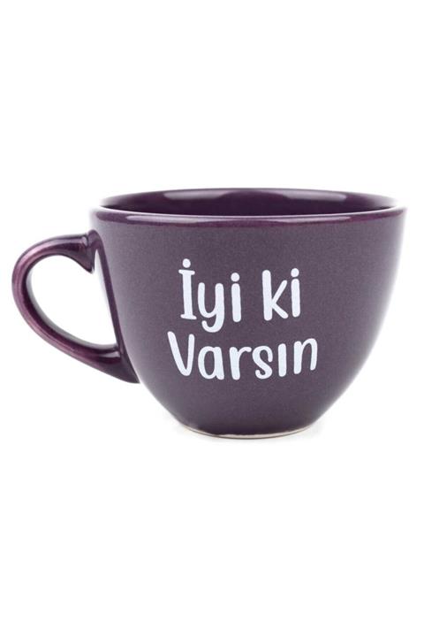 PALTO TASARIM Iyi Ki Varsın Eflatun Parlak Fincan