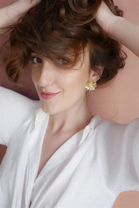 Stelart Marvedes | Star Inci Küpe | Altın Kaplama