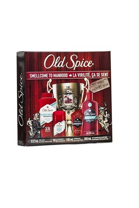 Old Spice 4'lü Set Şampuan Duş Jeli Koltuk Altı Ve Jole Oldspice Amerikadan Ithal