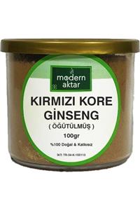 modern aktar Doğal Kırmızı Kore Ginseng Toz (öğütülmüş) 100 Gr