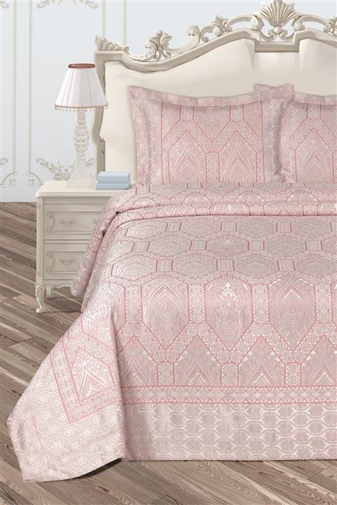 BİRHOME Royal Pano Çift Kişilik Yatak Örtüsü (PUDRA)