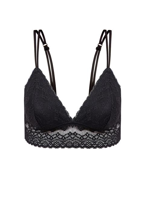 HAREM SUARE Kadın Siyah Dantel Detay Bralet