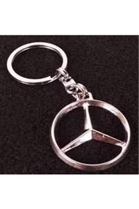 FEYEZANAVM Mercedes Anahtarlık Gümüş Metal 3d Araba Anahtarlığı Mercedes - Benz Logo Arma Mercedesanahtarlık