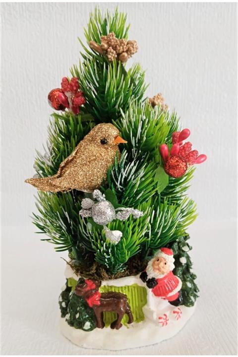 Fietra Tasarım Dekoratif Obje Üzerinde Mini Yılbaşı Ağacı