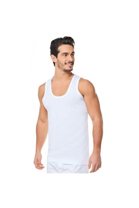 Albak İç Giyim Erkek 12'li Adet Klasik Beyaz Atlet - Albak