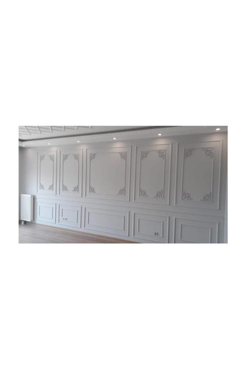 Decomarket Polistren Boyanabilir Dekoratif Duvar Çıtası Ve Köşe Motif Seti