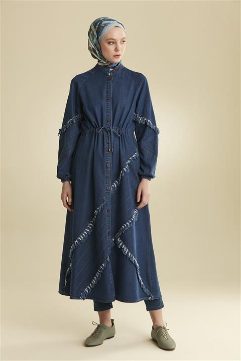 Tuğba Kadın Mavi Pardösü