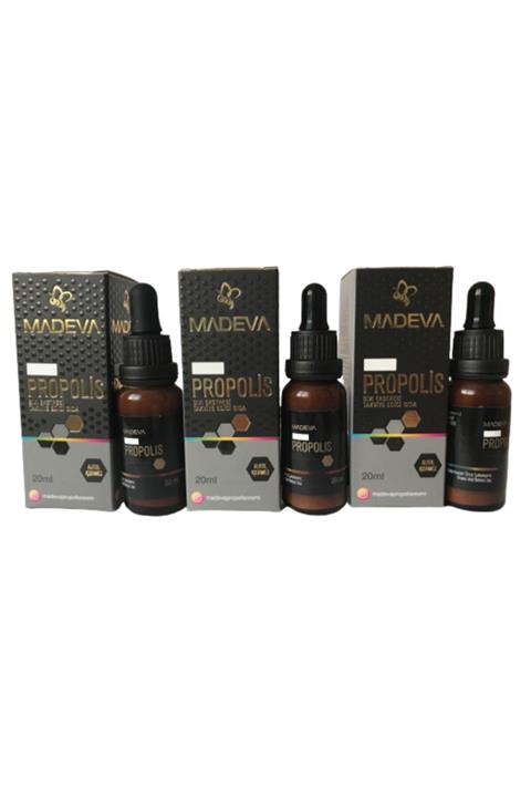 Madeva 3 Adet Su Bazlı Propolis Damla 20 ml %10 Propolis