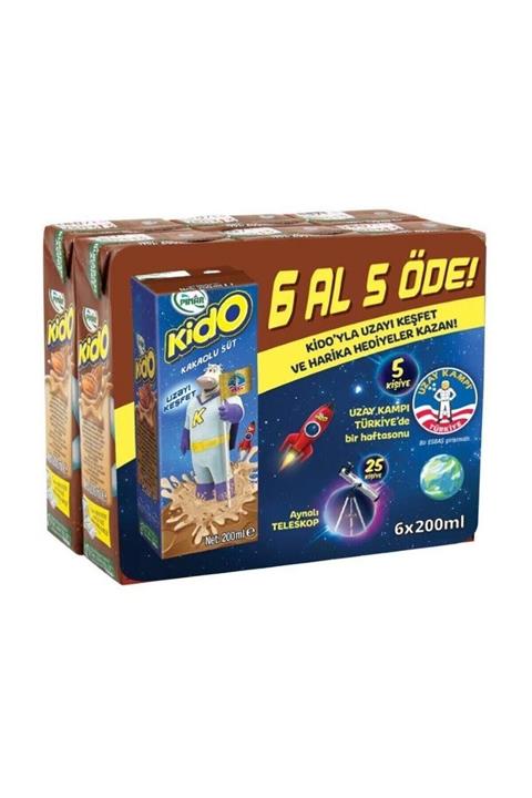 Pınar Kakaolu Süt 180 ml 6'lı