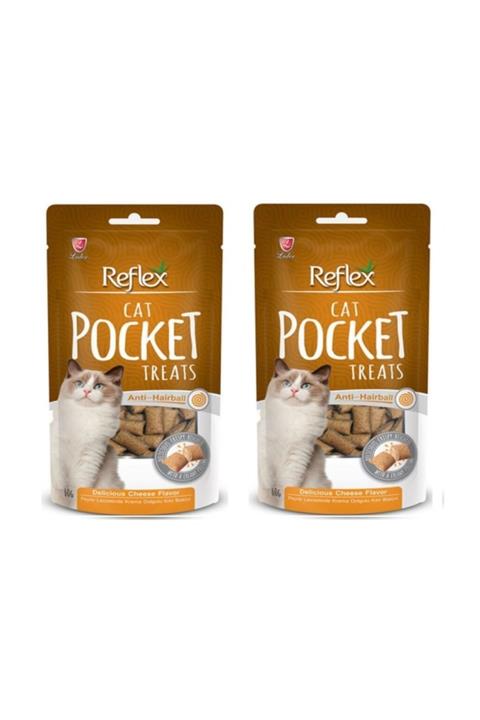 Reflex Pocket Anti Hairball Tüy Yumağı Kontrol Kedi Ödülü 60 Gr* Eko Paket 2 Adet