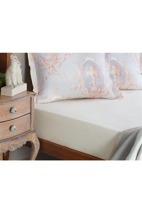 Madame Coco Manon Tek Kişilik Plus Ranforce Lastikli Çarşaf - Ekru