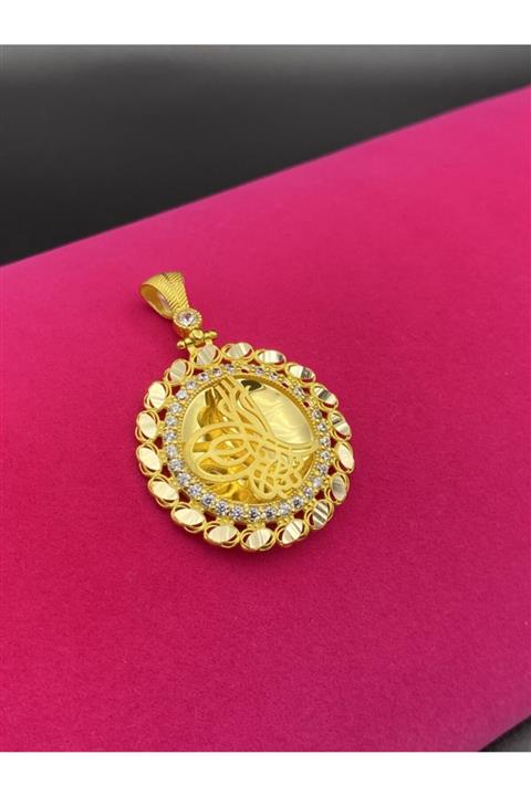 Altınkesesi Altın Yuvarlak Tuğra Kolye Ucu