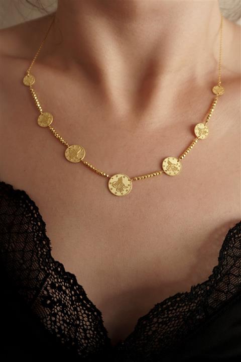 ALTINTAŞ KUYUMCULUK Otantik Dizi Tuğralı Altın Kolye