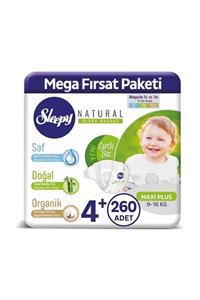 Sleepy Natural Bebek Bezi 4+ Numara Maxi Plus 260 Adet