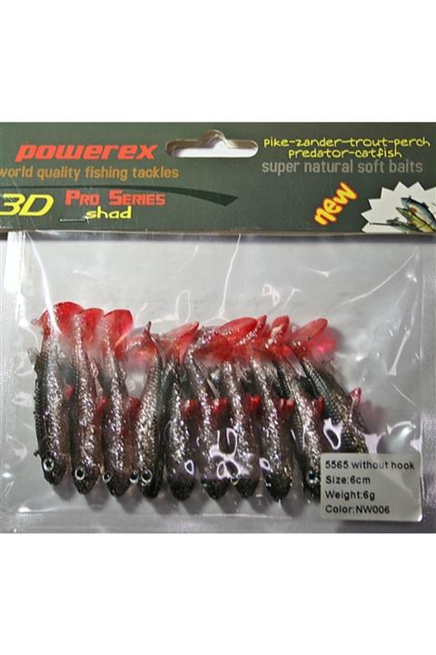 POWEREX 3D 5565 6 cm. NW006 Silikon Sahte Yem 10 lu Paket