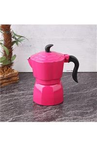 MOS'EV Moka Pot Pembe 3 Fincanlık 180ml