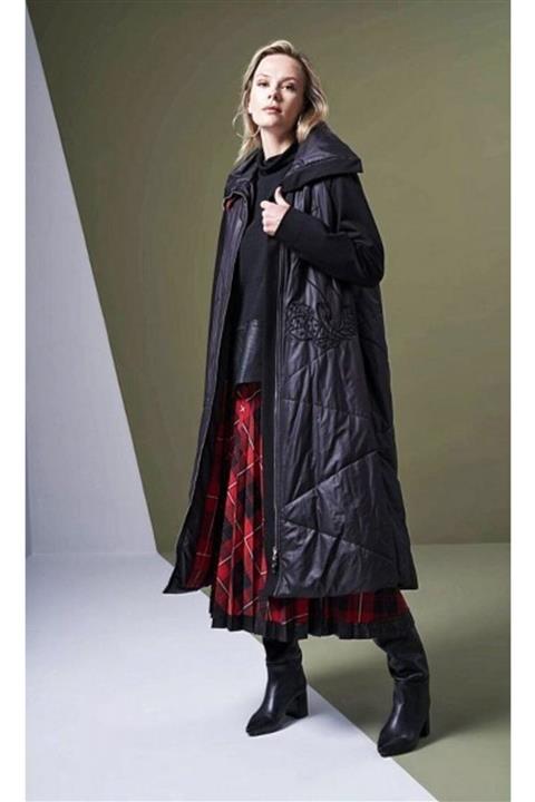 MissWhence Kadın Siyah Şişme Pardesü