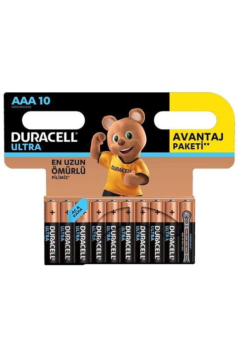 Duracell Ultra Ince Kalem Pil 10'lu Aaa