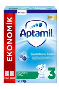 Aptamil Unisex 9-10-11-12ay Bebek Devam Sütü 3 1200gr Beslenme Emzirme Sağlıklı Çocuk Maması