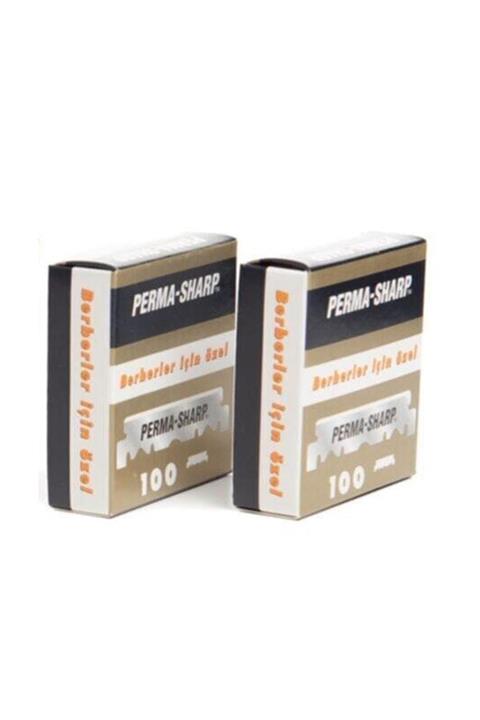 Permasharp Perma-sharp Yarım 100'lü Berber Jileti 2'li Set
