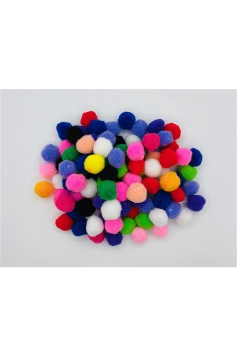 OzanTuhafiye Ponpon 3 cm 100 Adet Karışık Renk