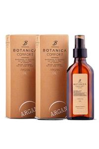 BOTANICA COMFORT Yavaş Uzayan Ve Yıpranmış Saçlara Özel Argan Bakım Yağı 100 Ml ( 2 Li Set)