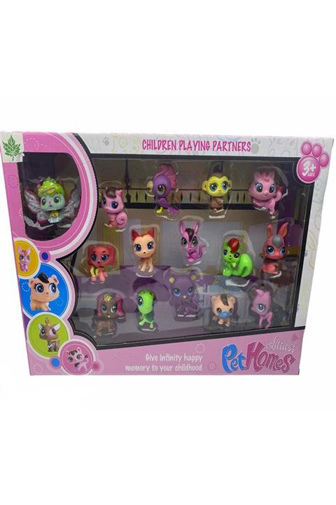 Littlest Pet Shop Minişler Figür Seti 15 Parça Miniş Oyuncak Figür