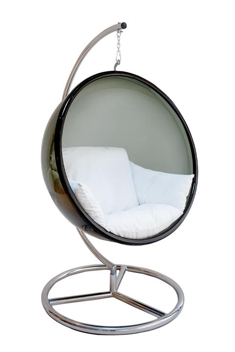 Dattça Tasarım Bubble Chair Pleksi Salıncak Denver Serisi Ayaklı Füme