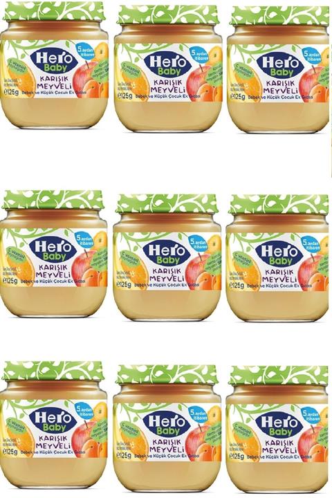 Hero Baby Karışık Meyve 125 G X 9 Adet