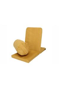 Zunkla Sarı Meditasyon Sandalyesi Backjack & Bolster Minderi Ikili Set