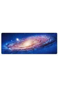 Gamingpadci Speed Kaymaz Taban Dikişli Oyuncu Gaming Mouse Pad Uzay 70x30 cm