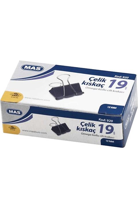 Mas Omega 920 Çelik Kıskaç 19 mm 12 Adet (12 Paket)