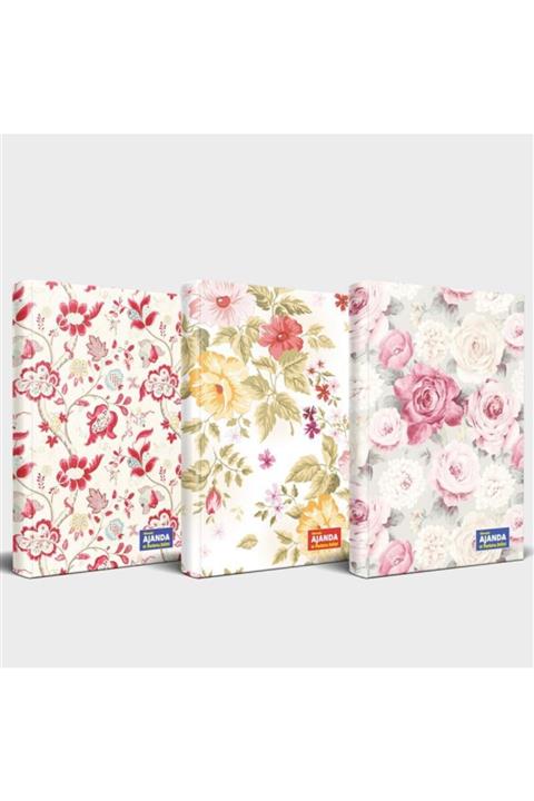 Halk Kitabevi Güllerin Teması Süresiz Ajanda ve Defter Seti 2