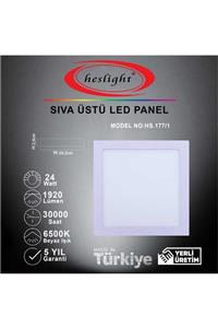 HESLIGHT Hs.177/1 24w Sıva Üstü Kare Led Panel 6500k Beyaz Işık