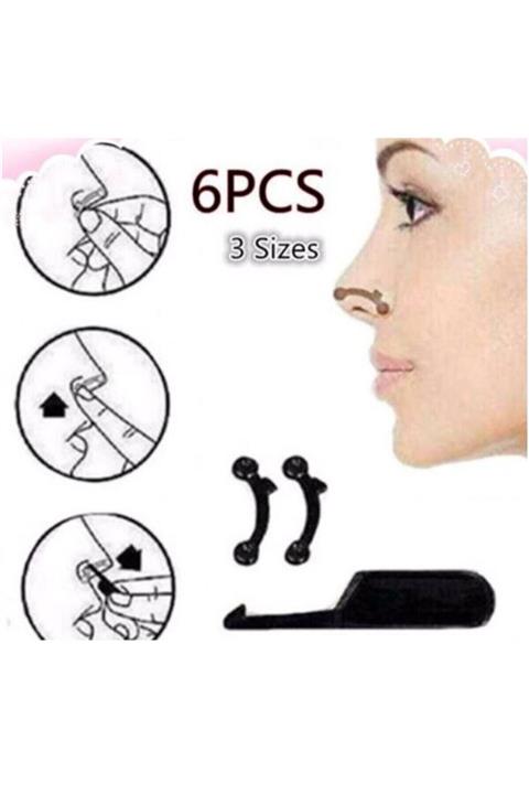 kozmetik evim Burun Kaldırma Aparatı Pratik Yukarı Kaldırıcı Şekillendirici Düzeltici Burun Düzleştirme 6 Adet